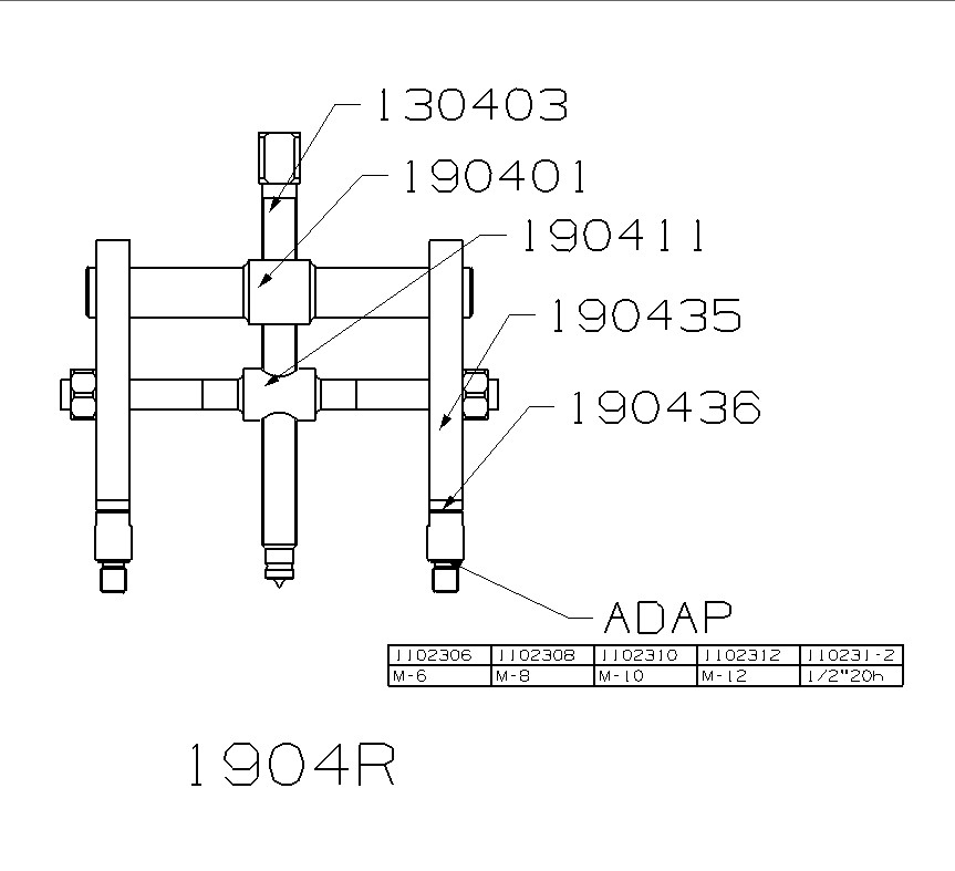 EXTRACTOR FORZA SERIE 1900R PARA ROSCAS